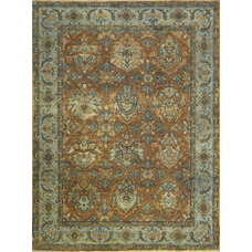 ANTIQUE SULTANABAD KIRMA Rust / Blue 