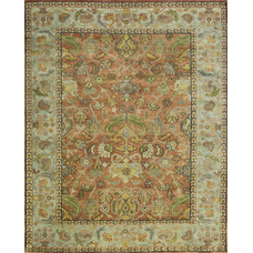 ANTIQUE SULTANABAD MAH15 Rust / Light Blue 