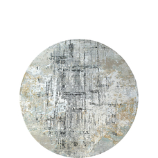 CANVAS ART WITH SILK C7356 CHARCOAL / BLUE