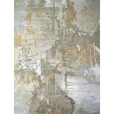 CANVAS ART WITH SILK C9482 CHARCOAL / GOLD