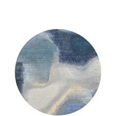 CANVAS ART WITH SILK J1051 SILVER / BLUE