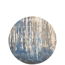 CANVAS ART WITH SILK J1058 IVORY / LIGHT BLUE
