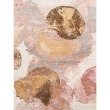 CANVAS ART WITH SILK J1097 PINK / GOLD
