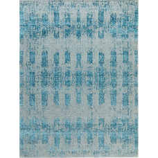 HANDLOOMED JACQUARD RC157 IVORY / BLUE