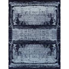 HANDLOOMED JACQUARD RC310 NAVY / SILVER