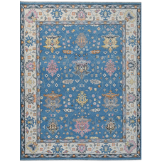 BODRUM OUSHAK SC091 BLUE / IVORY