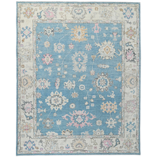 BODRUM OUSHAK SC119 BLUE / IVORY 