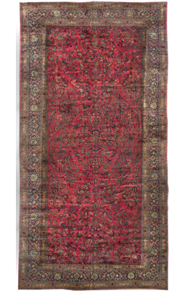 Oversize Persian Meshad Rug Carpet Circa 1900