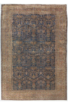 Antique Persian Manchester Kashan Rug Circa 1890.