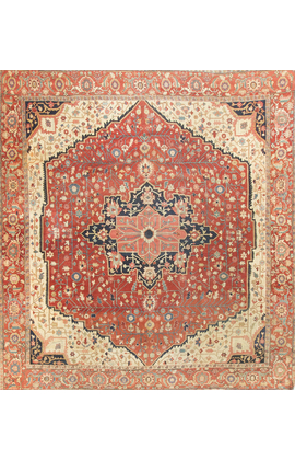 Antique Persian Heriz Serapi Circa 1890