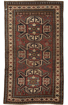 Antique Caucasian Kazak Rug Circa 1880. 