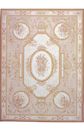 Renaissance Aubusson.Ivory/Pink