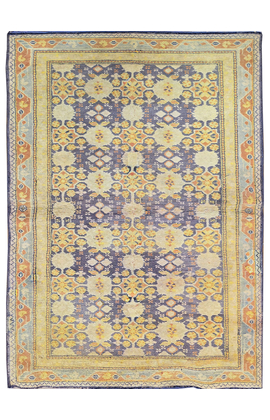 ANTIQUE AGRA AGRAC BLUE / CREAM