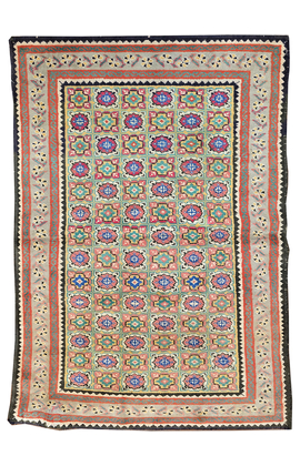 ANTIQUE AGRA AGRAC BLACK / CREAM