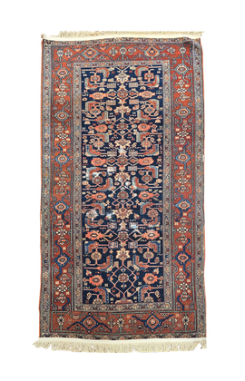 ANTIQUE PERSIAN FINE MALAYER NAVY / RED