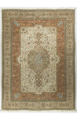 Vintage Persian Tabriz Rug 