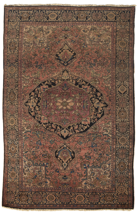 Antique Persian Farahan Sarouk Rug Circa 1880. 