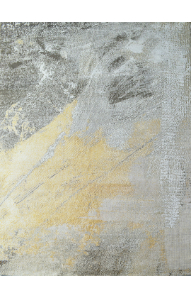 CANVAS ART WITH SILK 9296A CHARCOAL / YELLOW