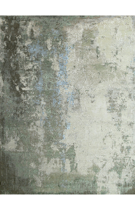 CANVAS ART WITH SILK C2379 GREEN