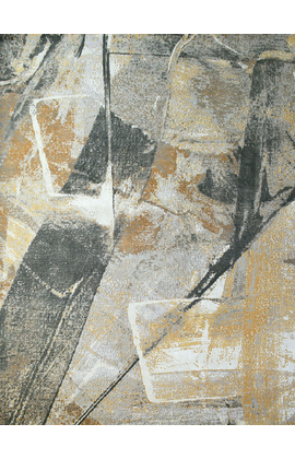CANVAS ART WITH SILK C6694 GOLD / CHARCOAL