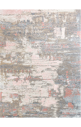 CANVAS ART WITH SILK J1041 GREY / PEACH