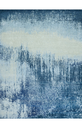 CANVAS ART WITH SILK J1056 BLUE / MULTI