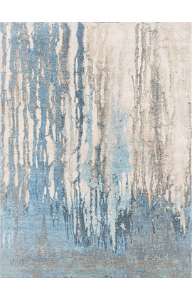 CANVAS ART WITH SILK J1058 IVORY / LIGHT GREEN