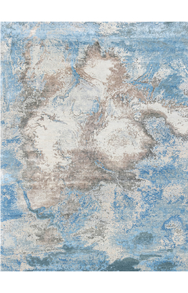 CANVAS ART WITH SILK J1063 BEIGE / BLUE