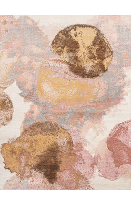 CANVAS ART WITH SILK J1097 PINK / GOLD
