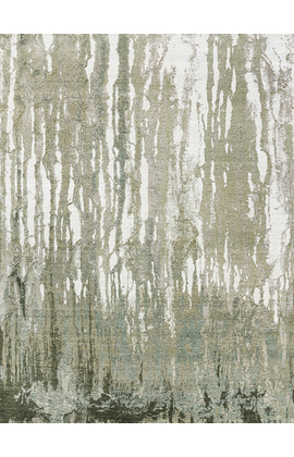 CANVAS ART WITH SILK J2058 IVORY / LIGHT GREEN