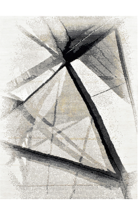 CANVAS ART WITH SILK JC700 IVORY / BLACK