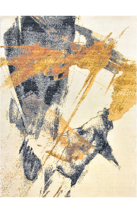 CANVAS ART WITH SILK JC747 IVORY / GREY