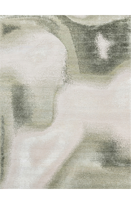 CANVAS ART WITH SILK JCD14 IVORY / GREEN