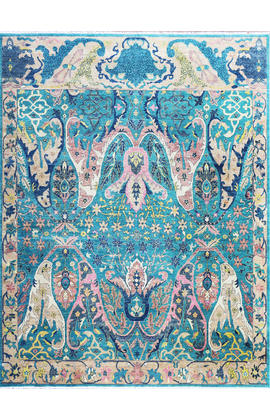 NEO VILLA ALL WOOL R4840 TURQUOISE / CAMEL