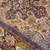 ANTIQUE PERSIA FINE KASHAN GOLD / NAVY