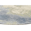 CANVAS ART WITH SILK J1064 IVORY / LIGHT BLUE