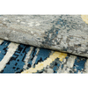 CANVAS ART WITH SILK JC743 IVORY / BLUE