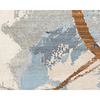 CANVAS ART WITH SILK JC750 IVORY / BLUE