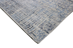 HANDLOOMED JACQUARD RK203 SILVER / BLUE