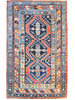 ANTIQUE RUSSIAN KAZAK LIGHT BLUE / RUST