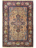 ANTIQUE PERSIA FINE KASHAN GOLD / NAVY