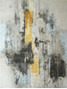 CANVAS ART WITH SILK C9364 CHARCOAL / YELLOW