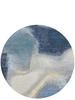 CANVAS ART WITH SILK J1051 SILVER / BLUE