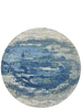 CANVAS ART WITH SILK J1062 IVORY / LIGHT BLUE