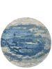 CANVAS ART WITH SILK J1062 IVORY / LIGHT BLUE
