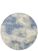 CANVAS ART WITH SILK J1064 IVORY / LIGHT BLUE