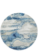 CANVAS ART WITH SILK J1071 SILVER / BLUE